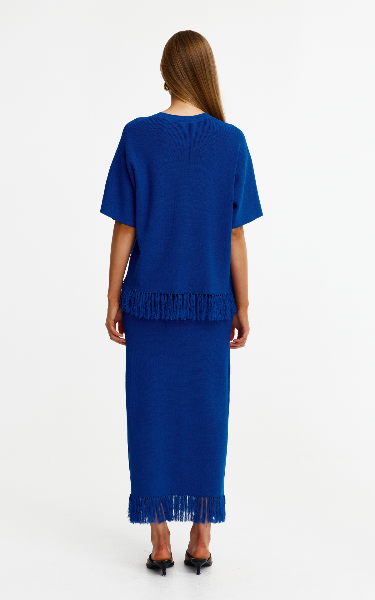 Marigold Knit Skirt - Blue Azure
