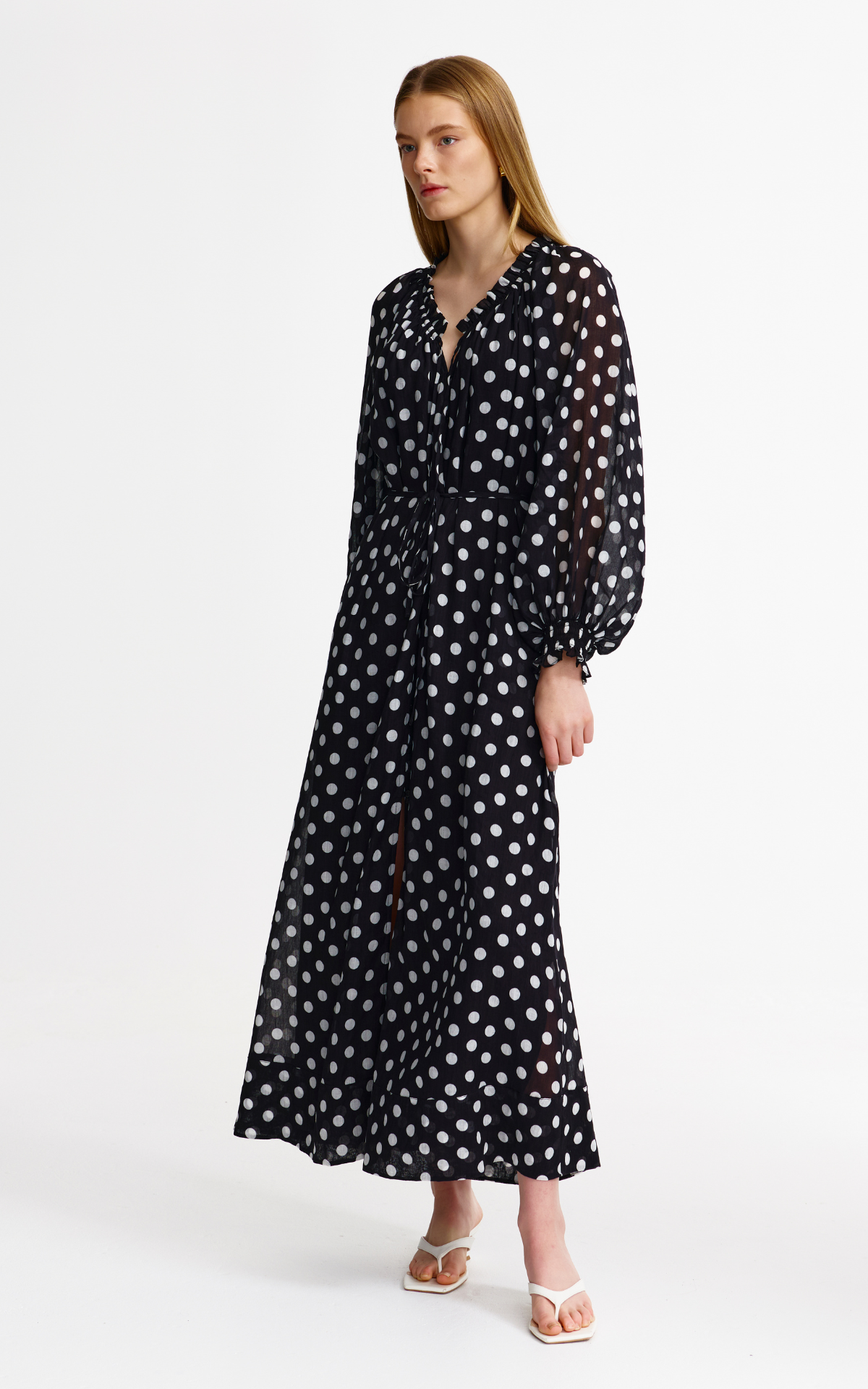 Claudia Dress - Navy Spot