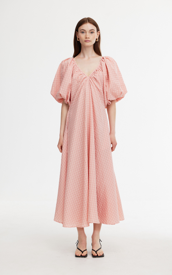 Mimi Dress - Blush Gingham