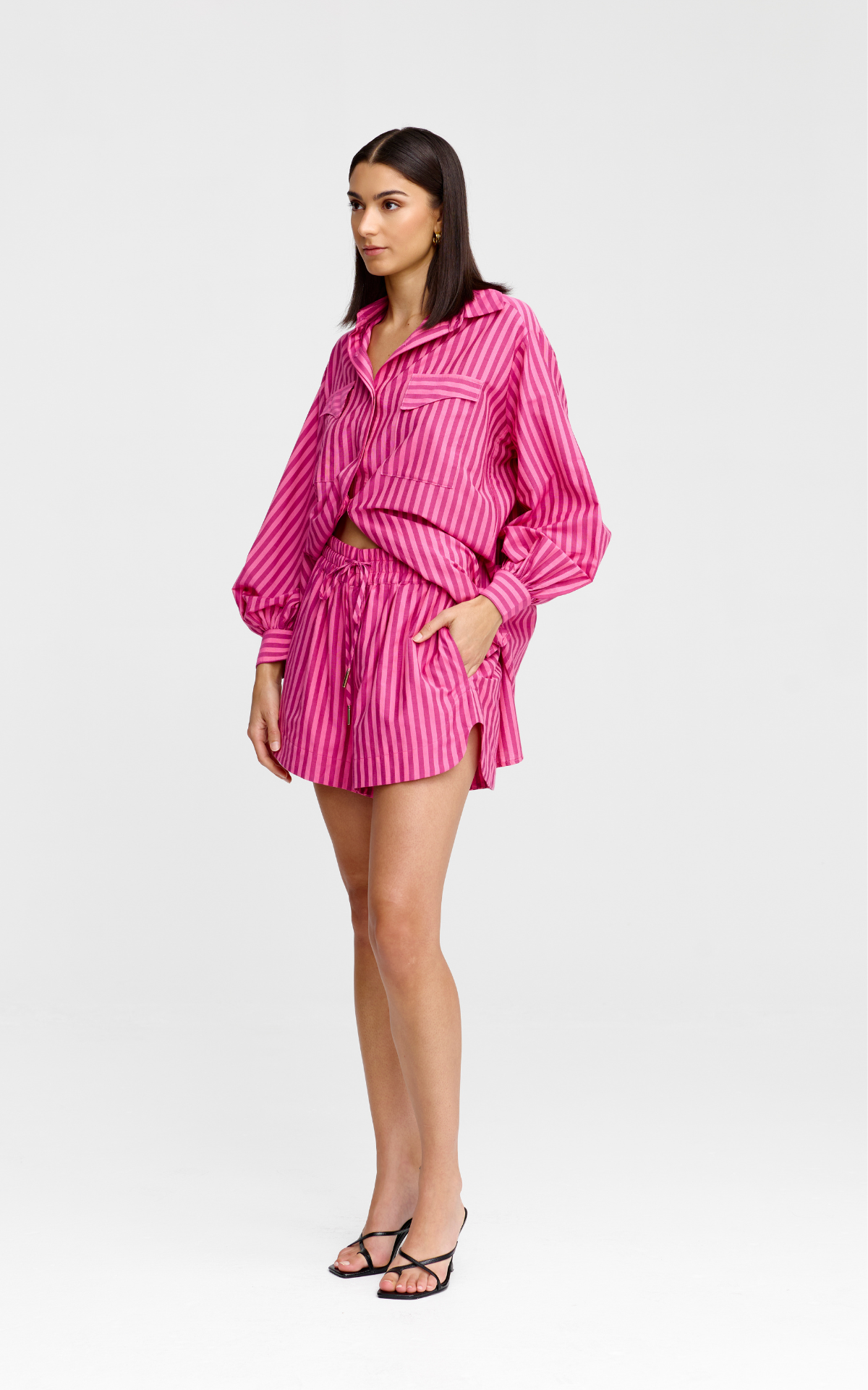 Laurel Shirt - Raspberry Stripe