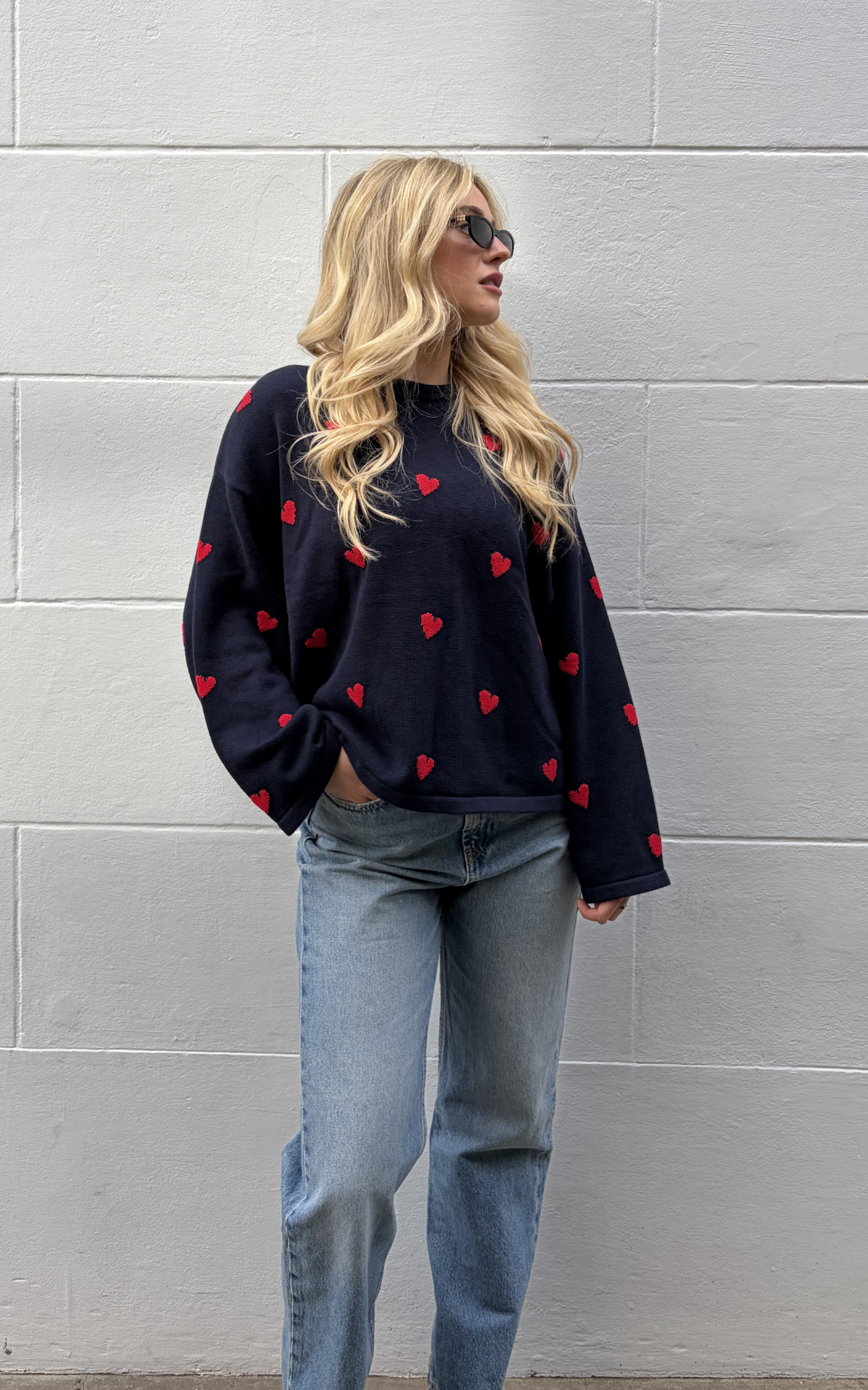Flora Knit - Navy
