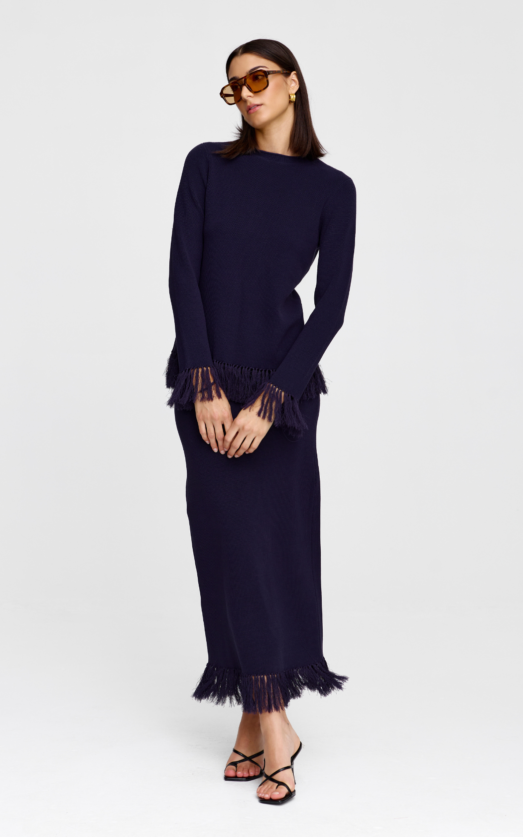 Marigold Knit Top - Midnight