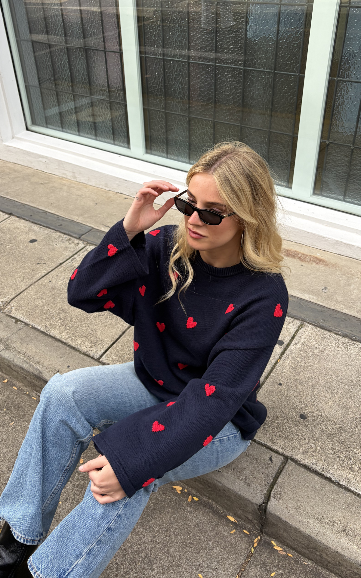 Flora Knit - Navy
