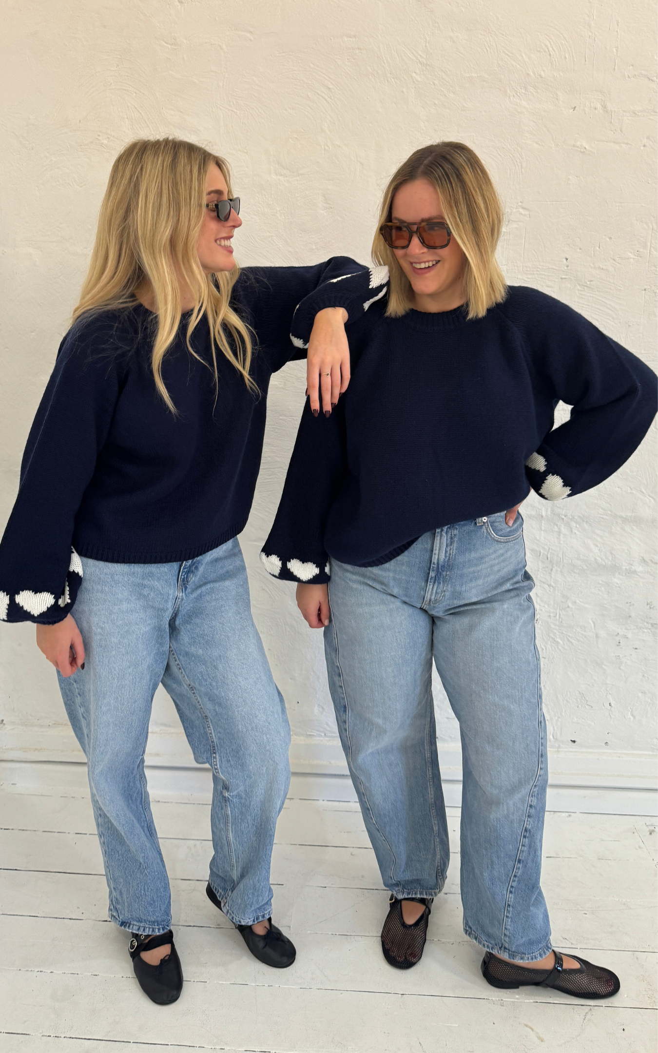Cherie Hearts Knit - Midnight