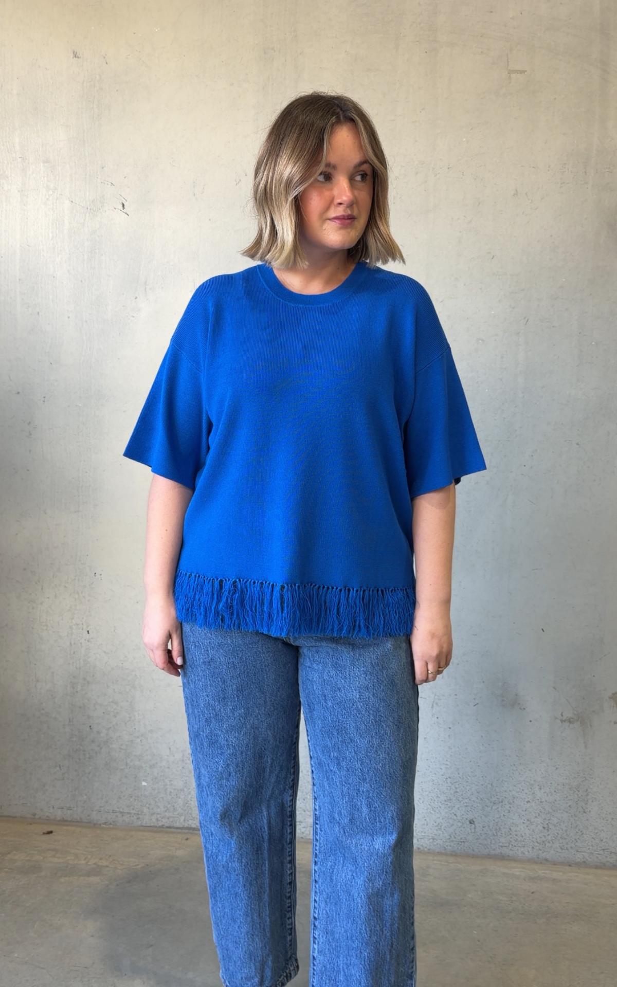 Camden Fringe Tee - Blue Azure