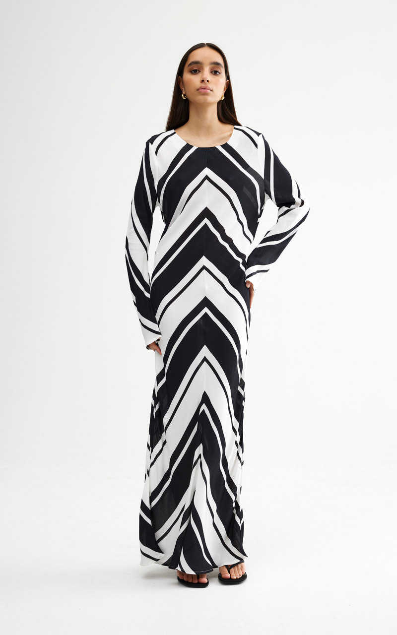 Georgia Dress - Classic Chevron