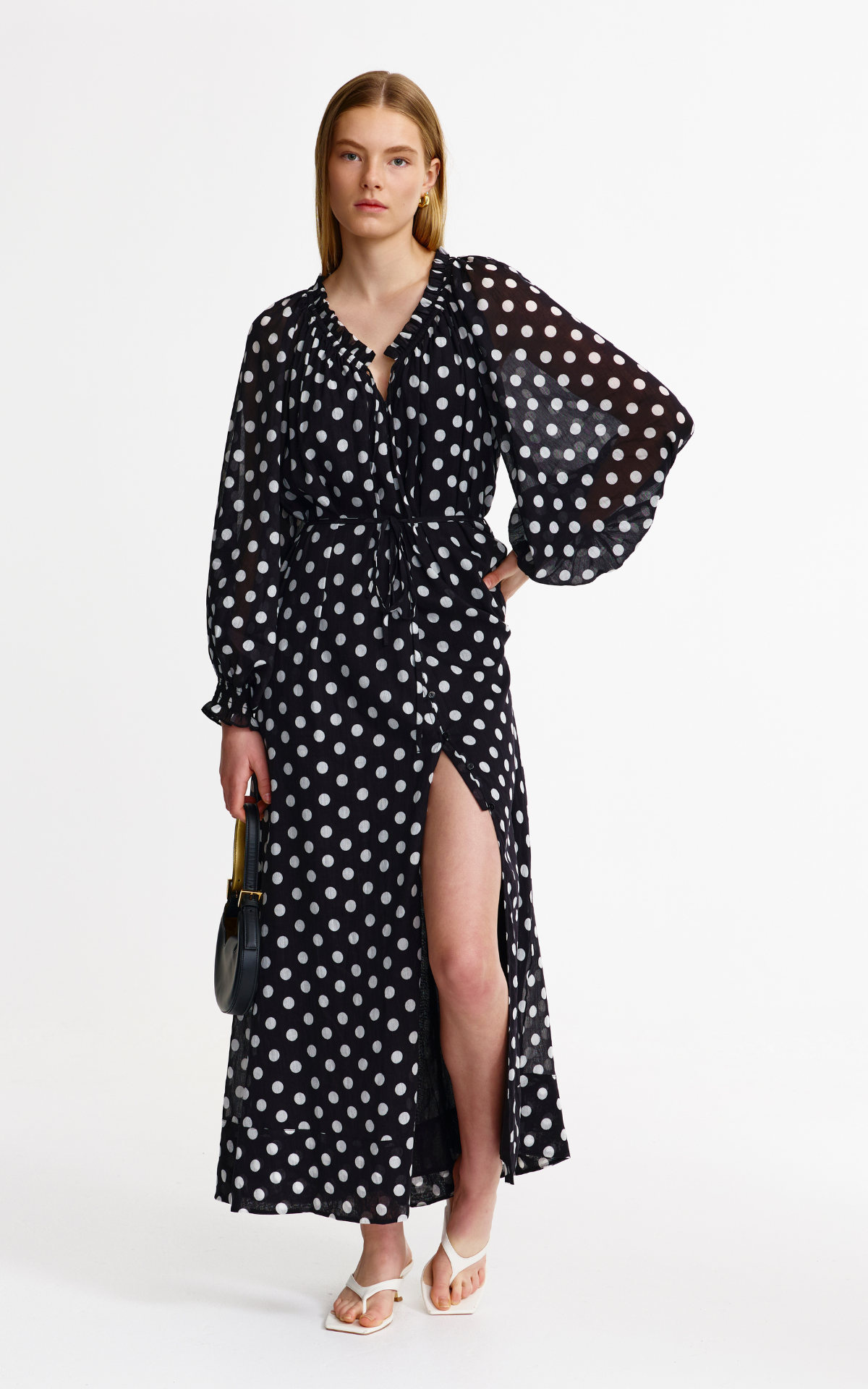 Claudia Dress - Navy Spot