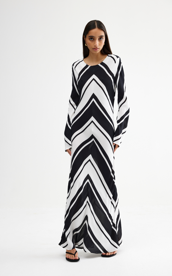 Georgia Dress - Classic Chevron