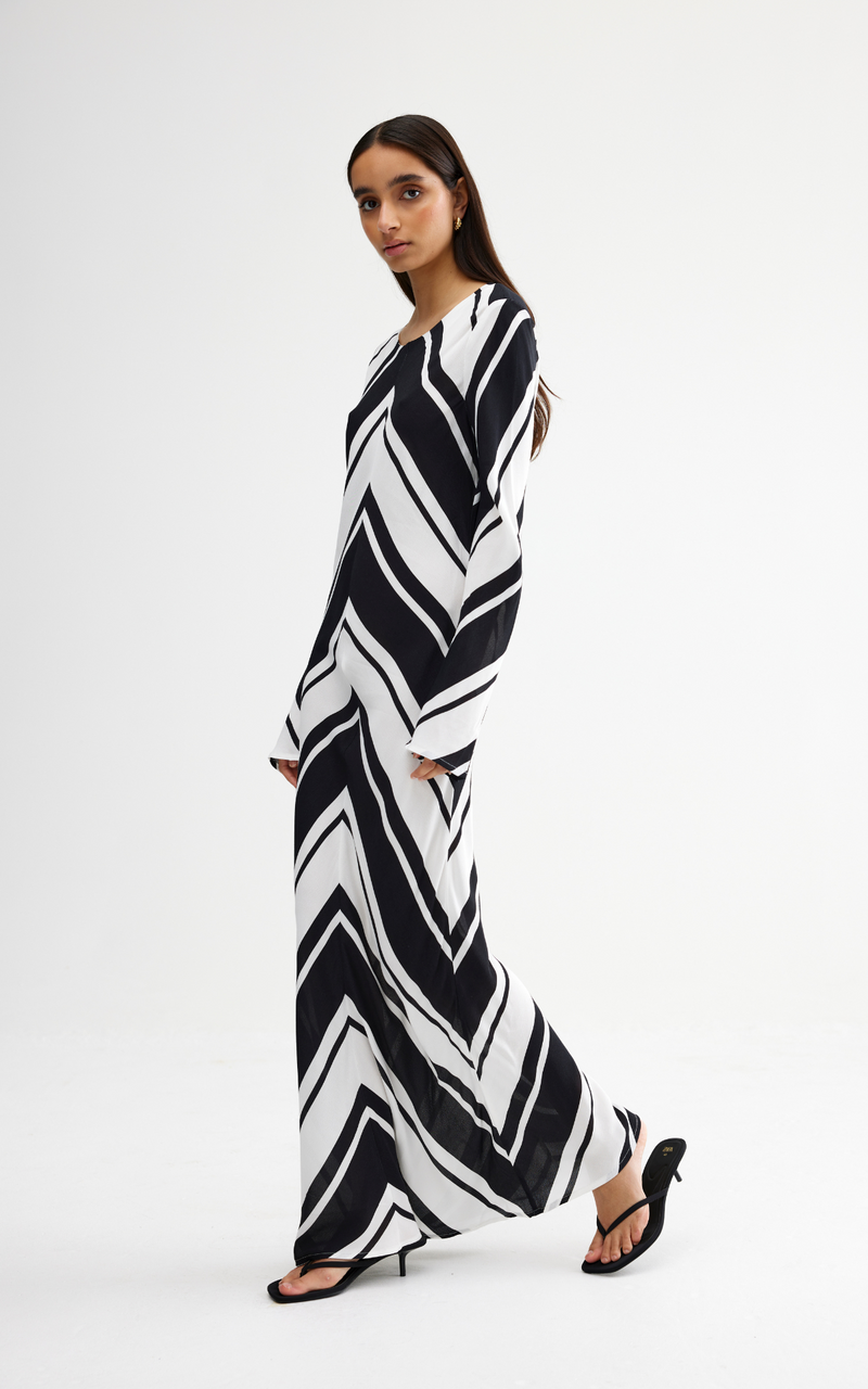 Georgia Dress - Classic Chevron