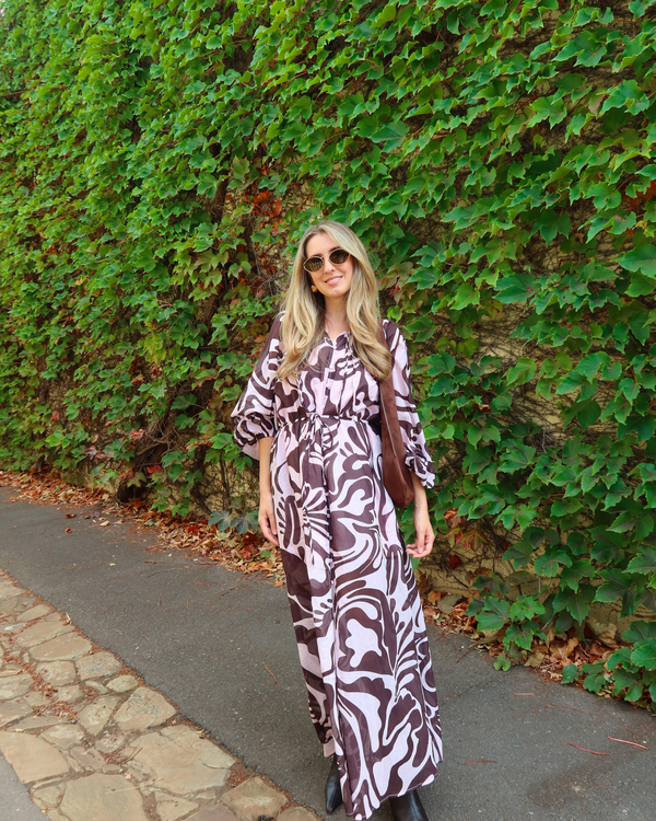 Bardot Dress - Marble