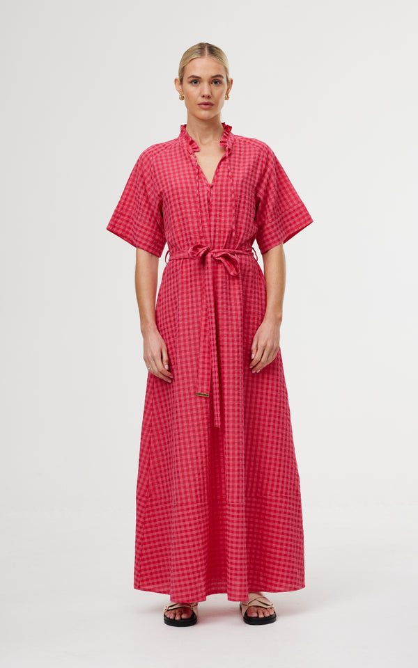 Dylan Dress - Rosas Gingham