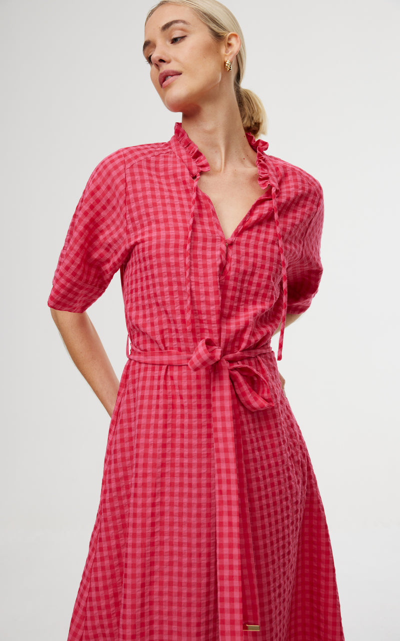 Dylan Dress - Rosas Gingham