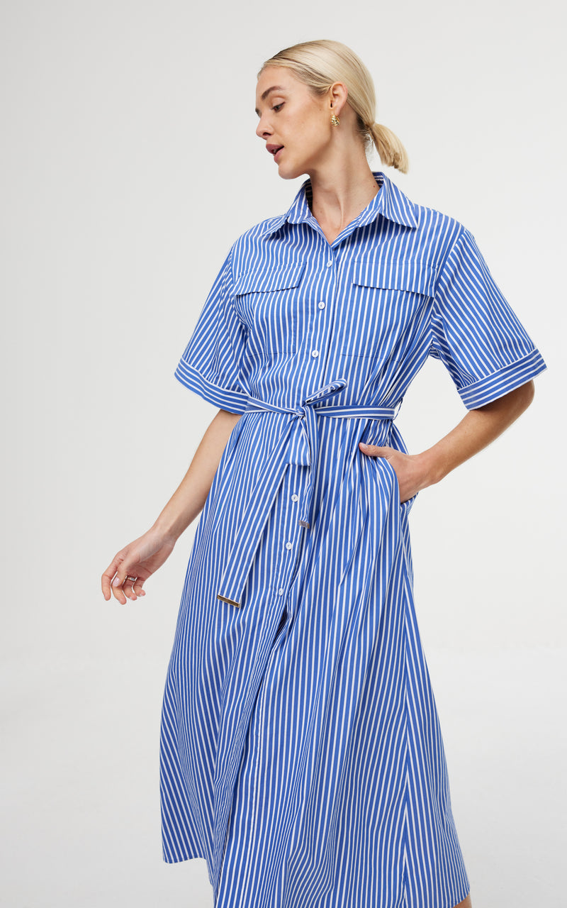 Emelia Dress - Riviera Stripe