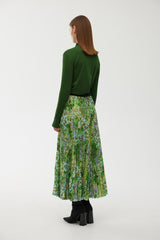 Goldie Pleat Skirt - Floral Haze