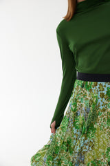 Goldie Pleat Skirt - Floral Haze