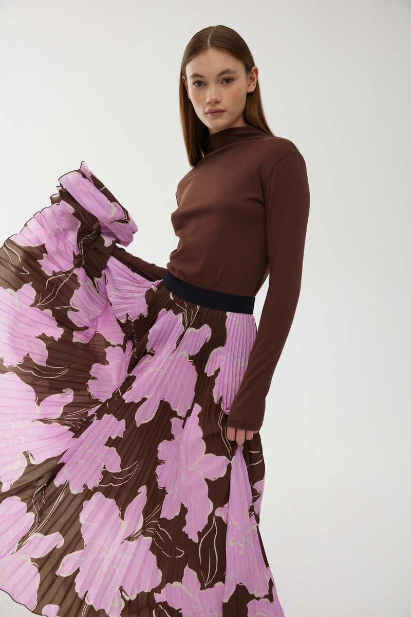 Goldie Pleat Skirt - Magnolia Bloom