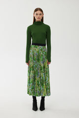 Goldie Pleat Skirt - Floral Haze