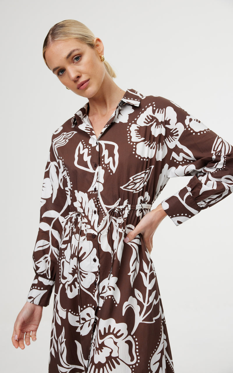 Isla Shirt Dress - Botany