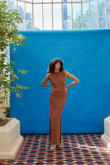 LAURA CROCHET SKIRT - RUST