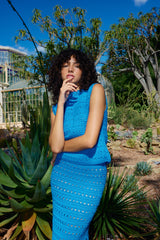 LAURA CROCHET SKIRT - BLUE