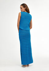 LAURA CROCHET SKIRT - BLUE