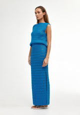 LAURA CROCHET SKIRT - BLUE