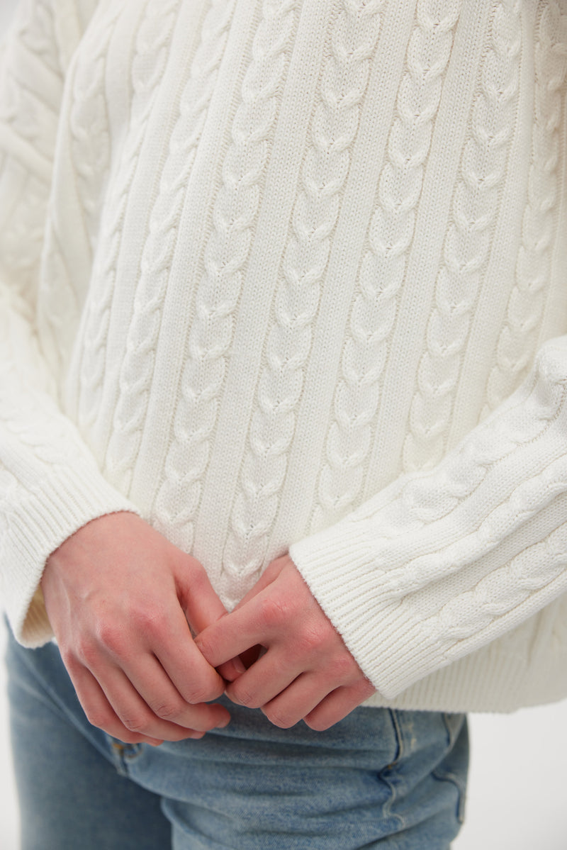 Willa Cable Knit - Ivory