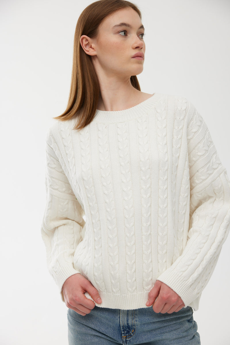 Willa Cable Knit - Ivory