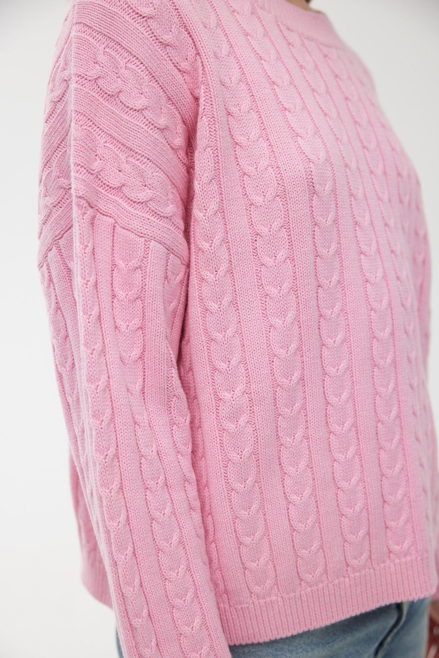 Willa Cable Knit - Rose