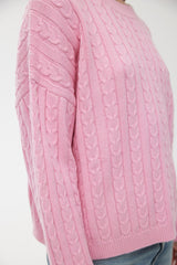 Willa Cable Knit - Rose