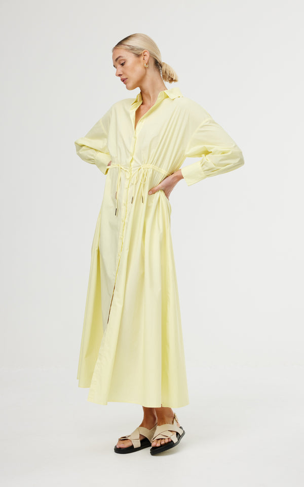 Isla Shirt Dress - Butter