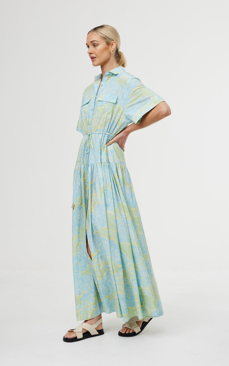 Maeve Maxi Dress - Ocean Bloom