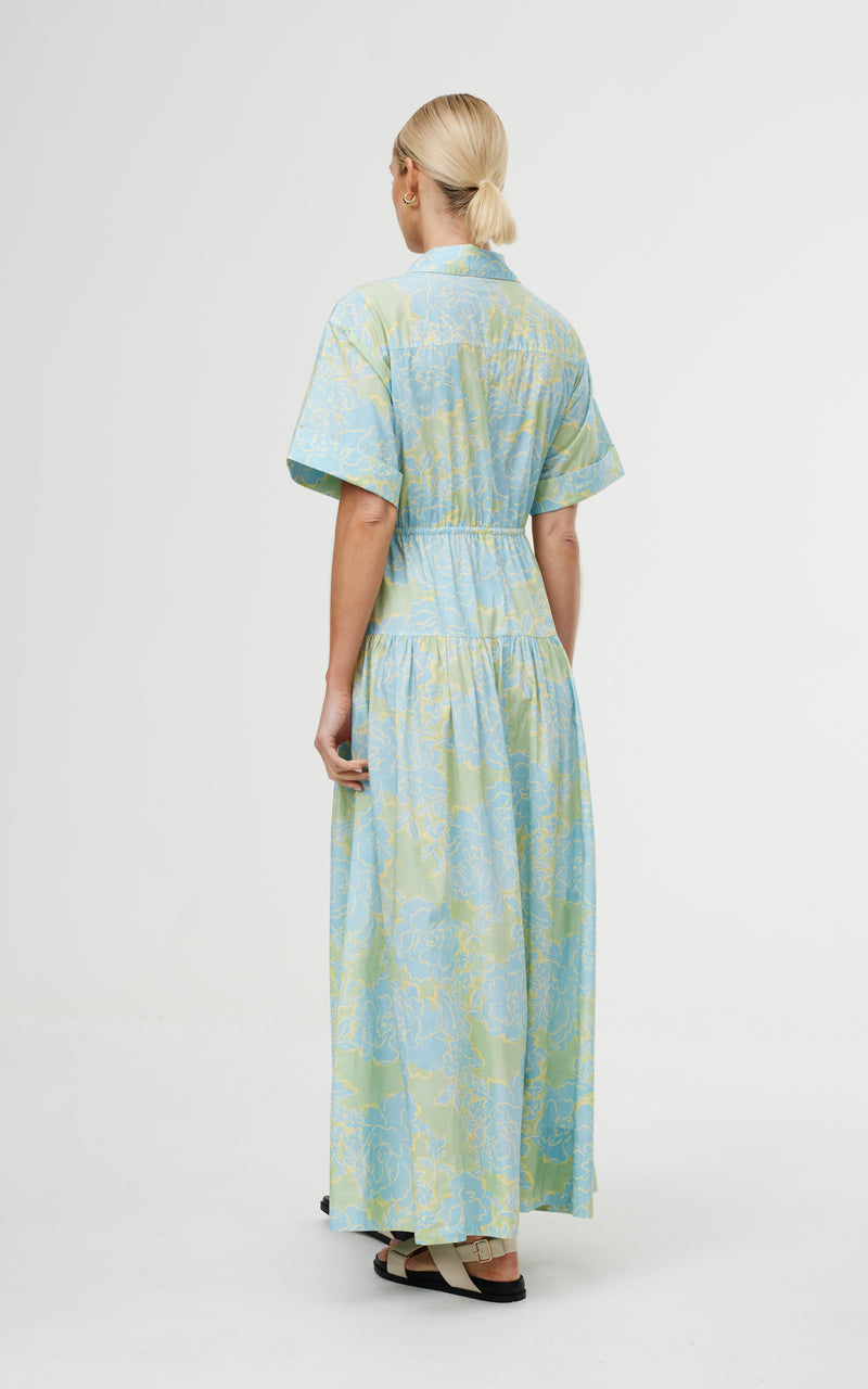 Maeve Maxi Dress - Ocean Bloom