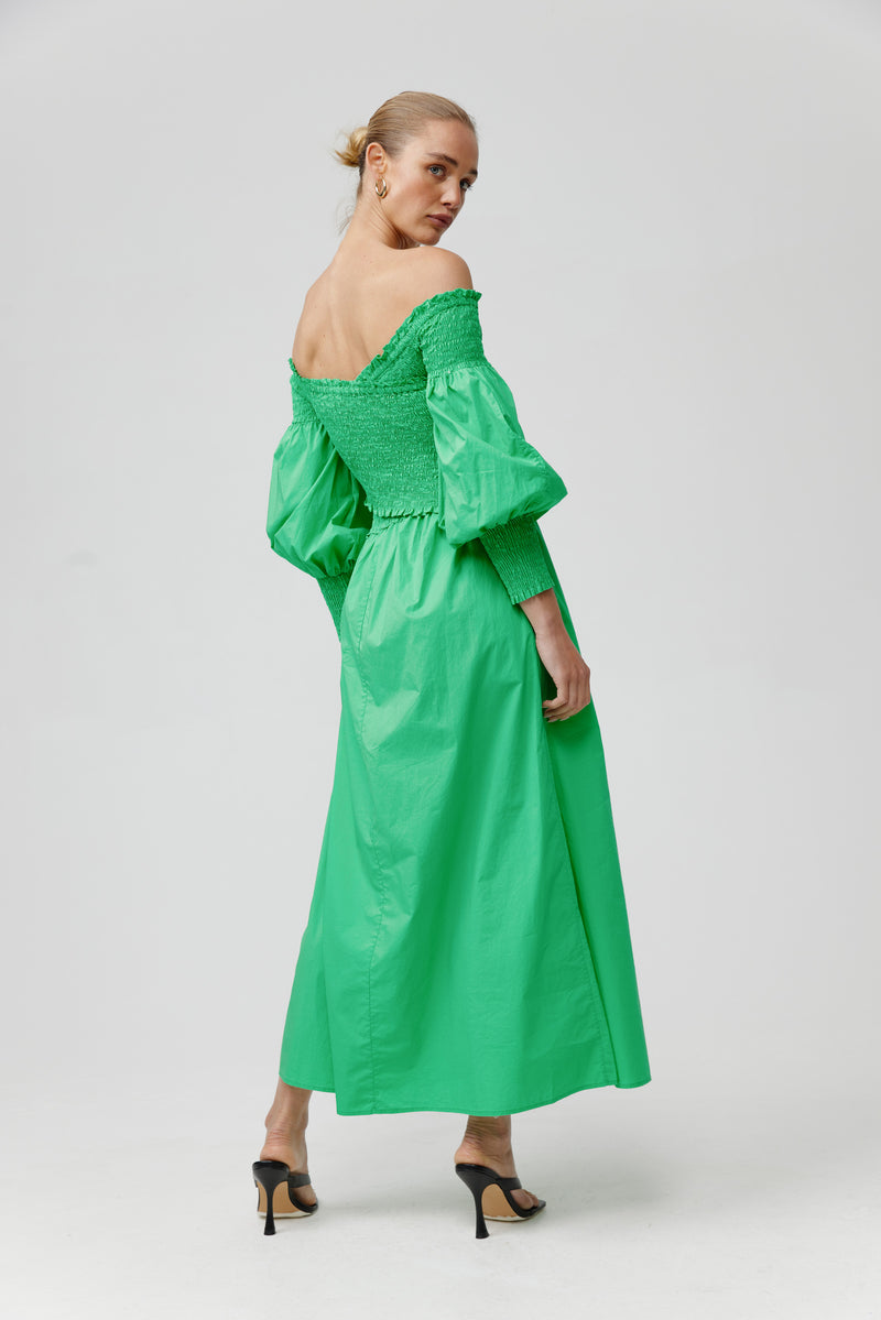 CUBA DRESS - BRIGHT GREEN