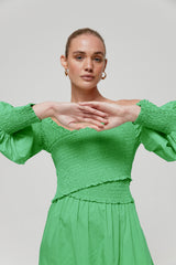 CUBA DRESS - BRIGHT GREEN