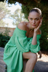 CUBA DRESS - BRIGHT GREEN