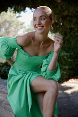 CUBA DRESS - BRIGHT GREEN