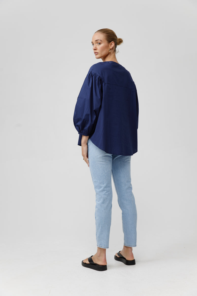 KIRA TOP - NAVY