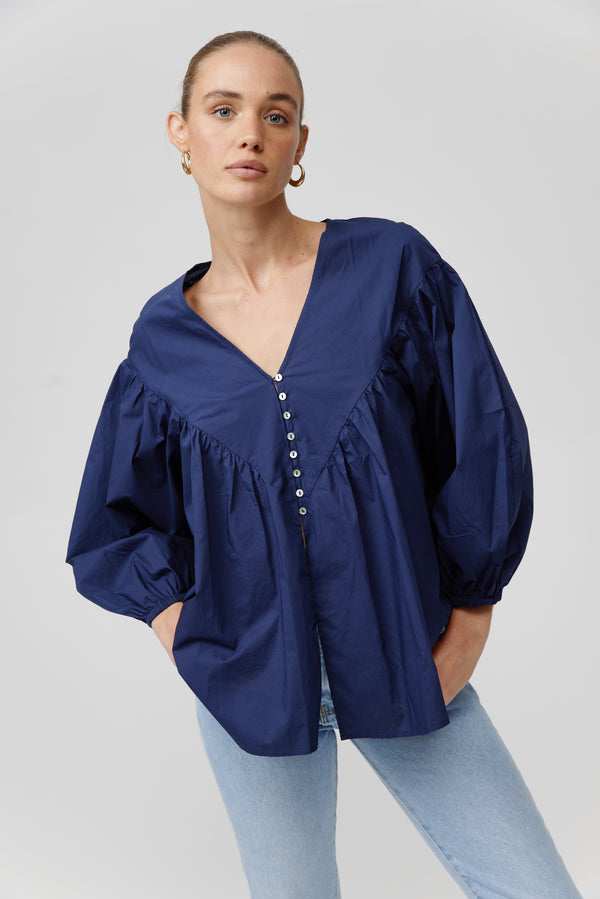 KIRA TOP - NAVY