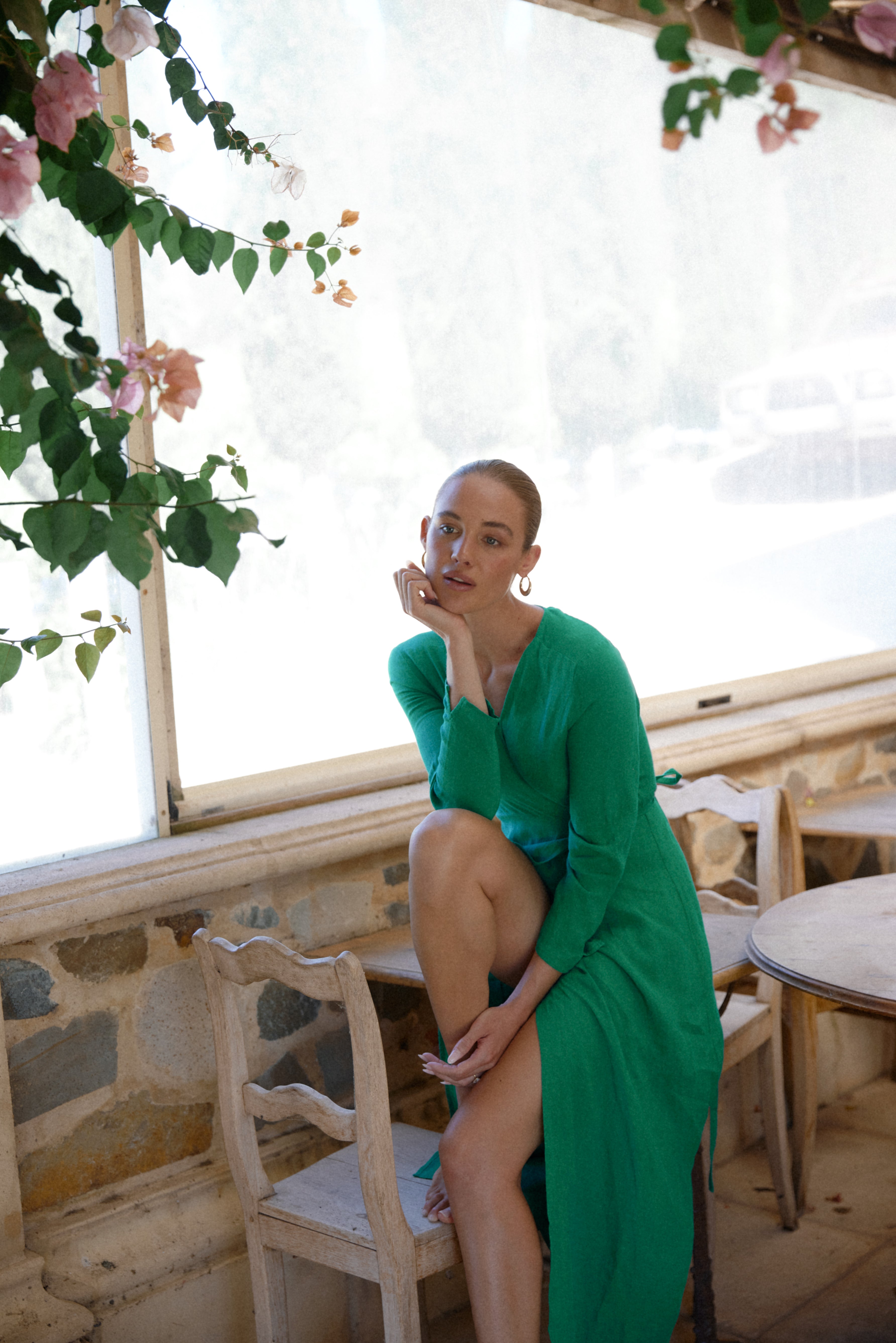 SIENNA WRAP DRESS - GREEN SIENNA WRAP DRESS - GREEN